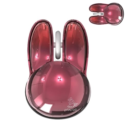 Wireless Mouse Bluetooth Cute Bunny Shape Small Quiet USB Optical Silent Funny Travel Cordless Mice for PC Laptop Desktop Computer Apple iPad Mac Macbook Air Pro Dell HP Chromebook Kids Women Men Gift