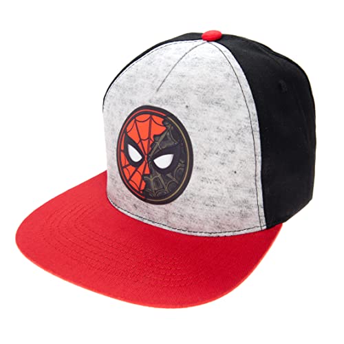 Marvel Spiderman Baseball Cap for Boys, Boys Hat and Fitted Cap, Flatbrim Baseball Spiderman Hat in Red Design