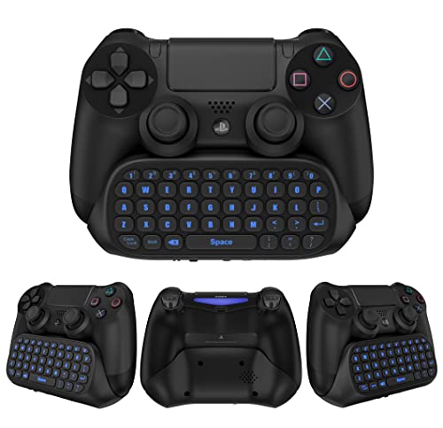 Gamers Digital ChatPad Keyboard for Sony PS4 Controllers Black – LED Backlit & Wireless with 2.4gHz USB Receiver