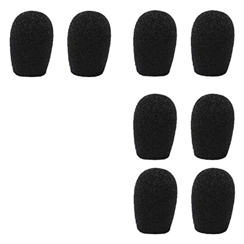 20mm Headset & Lapel Lavalier Microphone Windscreens - 8 Pack