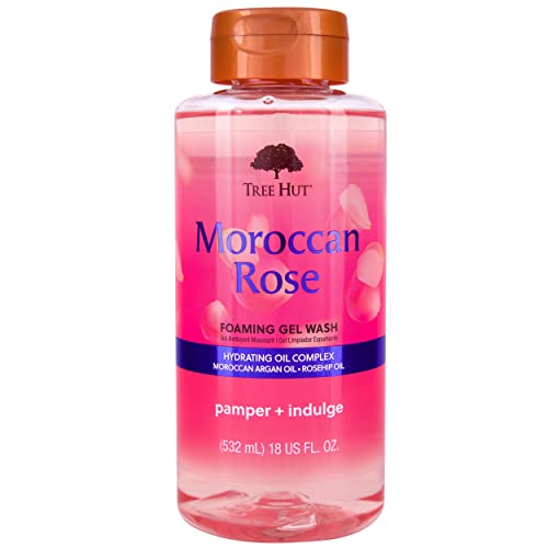 Tree Hut Moroccan Rose Nourishing & Moisturizing Foaming Gel Wash, 18 oz., Hydrating