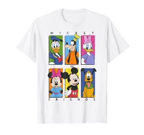 Disney Mickey And Friends Group Shot Panels T-Shirt