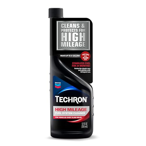 Chevron Techron High Mileage Fuel System Cleaner, 12 oz, Pack of 1