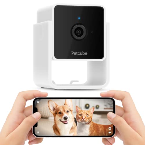Petcube Cam | Indoor Wi-Fi Pet and Security Camera with Phone App, Pet Monitor with 2-Way Audio and Video, Night Vision, 1080p HD Video and Smart Alerts for Ultimate Home Security