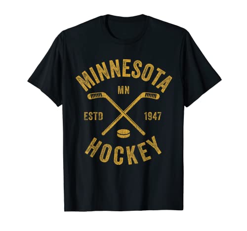 Minnesota MN Ice Hockey Sticks Vintage Gift T-Shirt