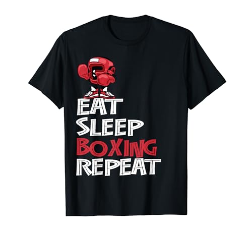 Eat Sleep Boxing Repeat Shirt Gifts for Boys and Men T-Shirt