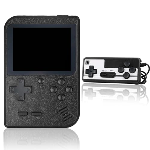 Joorniao Retro Handheld Game Console with 500 Classical Games, Portable Retro Video Game Console with 3.0-Inch Screen, 1020mAh Rechargeable Battery Support TV Output & 2 Players Gift for Boys(BLK)