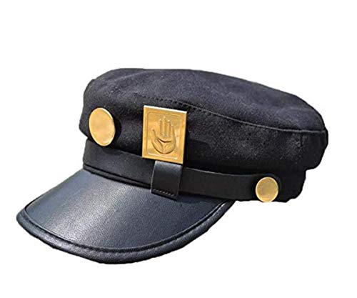 Blackcos Teens Jotaro Cosplay Visored Baseball Cap Hat Props Black, Large