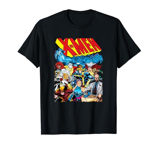 Marvel X-Men 80's Style Colorful Group Shot Poster T-Shirt