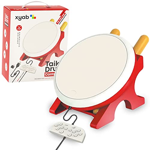 XYAB | Taiko Drum Pad Controller with Drum Sticks for Nintendo Switch Taiko no Tatsujin Drum n' Fun Game
