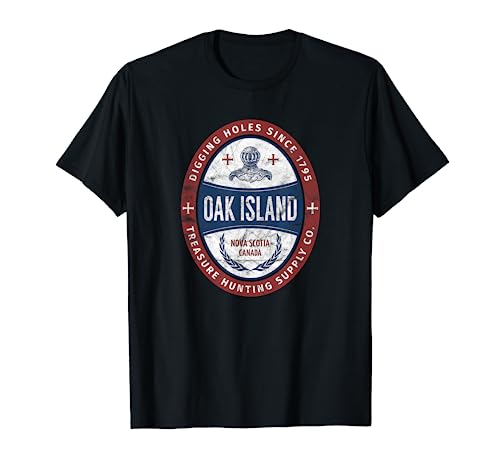 Oak Island Treasure Hunting Retro Templar Knight Treasure Gi T-Shirt