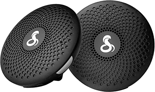 Cobra ACT120B Chat Tag Curve Wearable Walkie Talkies for Adults - Push to Talk, Rechargeable, Up to 12-Mile Two Way Radio Set 2 Count, (Pack of 1)