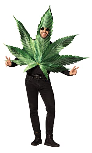 Rasta Imposta Pot Leaf Halloween Costume Weed Marijuana Cannabis Pot Hemp Funny Costumes Dress Up Mens Womens, Adult One Size