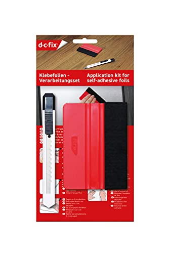 d-c-fix wallpaper application tool - vinyl wrap kit for peel and stick adhesive contact paper window film glass tint squeegee scraper cutter smoothing applicator