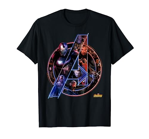 Marvel Avengers Infinity War Neon Team Short Sleeve T-Shirt
