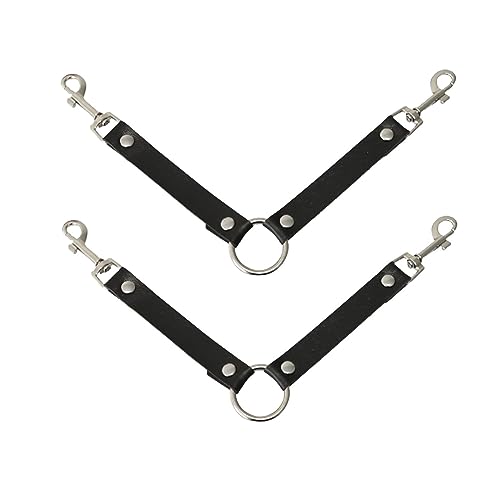 JILINWEI 2Pcs Dog Kennel Fan Hanging Utility Straps for Ryobi P3320 Fan Holder, Waterproof Dog Crate Fan Strap with Swivel Spring Clips Suitable for Any Kennel, Black