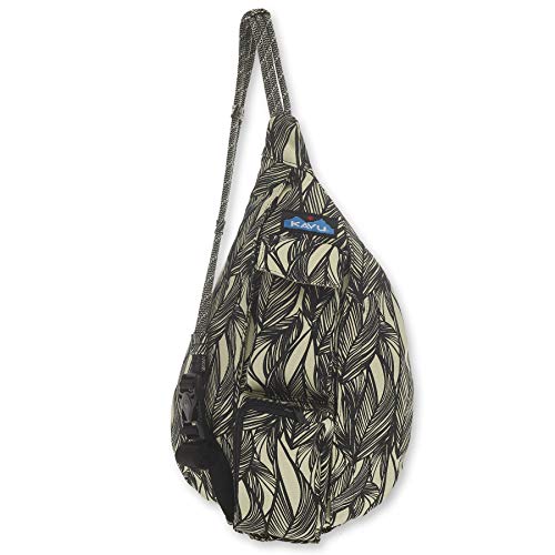 KAVU Mini Rope Bag Cotton Crossbody Sling ​ - Ink Leaf