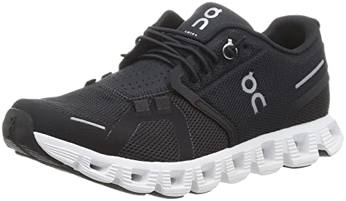 On-Women's Women's Cloud 5 Sneakers, Black/White, 8.5 Medium US