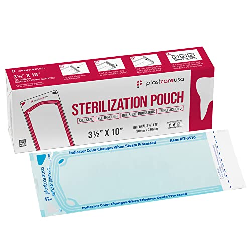 Self Seal Sterilization Pouch 3.5' x 10', 200 per Box