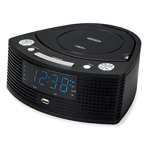 Jensen Stereo Compact Disc Player with AM/FM Digital Dual Alarm Clock Radio