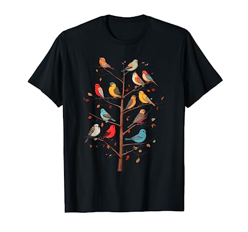 Birds On A tree Branch Birding Bird Watching Bird T-Shirt