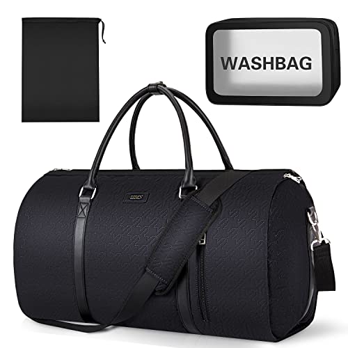 Garment Bag for Travel Convertible Carry On Garment Bag Large Travel Duffel Bags for Women 2 in 1 Hanging Suitcase Suit Travel Bags for Women & Men 3pcs Set