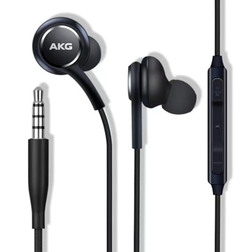 2024 New Earbuds Stereo Headphones for Samsung Galaxy S8 S10 S10e Plus A31 A71 Cable - Designed by AKG - with Microphone and Volume Buttons (Black)…