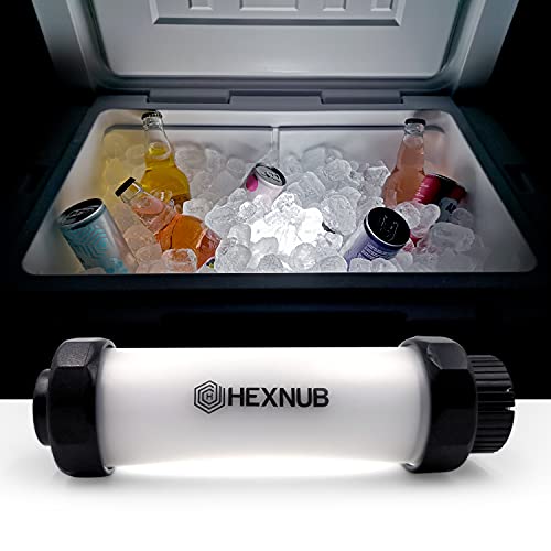 HEXNUB Cooler Box Light, Waterproof Rechargeable LED Light Compatible with YETI, RTIC, ORCA, Igloo, Coleman Ice Chest, Magnetic Base, Great for Outdoor Events, Parties Camping Fishing Hunting Boating