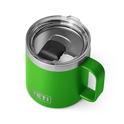YETI Rambler 14 oz Mug, Vacuum Insulated, Stainless Steel with MagSlider Lid, Canopy Green