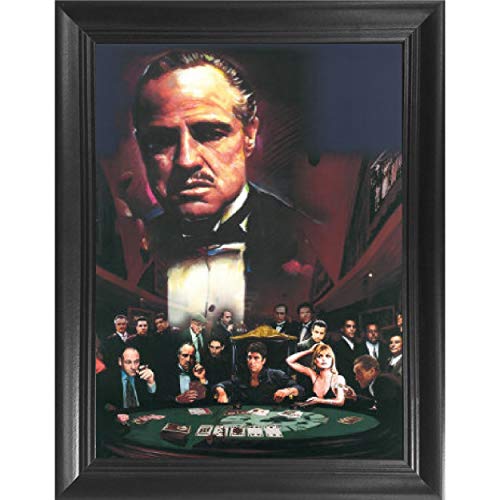 THE GODFATHER 3D Poster Wall Art Decor Framed Print | 14.5x18.5 | Lenticular Posters & Pictures | Memorabilia Gifts for Guys & Girls Bedroom | Mob Bosses Sopranos Scarface Goodfellas Al Pacino Movie