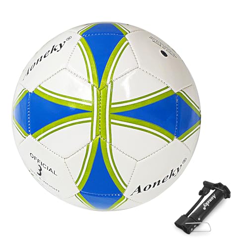 Aoneky Kids Deflated Mini Soccer Ball for Boy Girl Aged 3-8 Years Old,Dogs,Size 3, Small