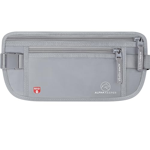 Money belt for travel - RFID slim passport holder men/women travel wallet hidden pouch under clothes to protect your information and money travel fanny pack/bag travel essentials