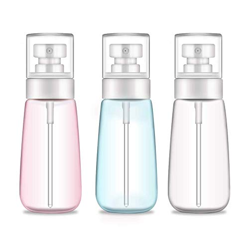 Spray Bottle Travel Size,100ml/3oz Fine Mist Hairspray Bottle for Essential Oils, Empty Airless Makeup Face Spray Bottle Clear Refillable Travel Containers for Cosmetic Skincare Perfume