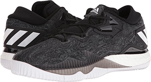 adidas Men's Crazylight Boost Low Basketball Shoes, Black/White/Black, (7 M US)