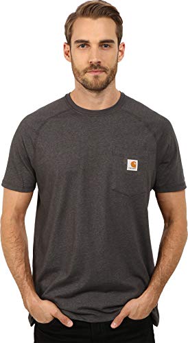 Carhartt Men's Force Relaxed Fit Midweight Short-Sleeve Pocket T-Shirt 100410, Carbon Heather, X-Large