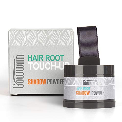 gowwim Root Touch Up,Hair Powder Instantly Fill in Hair Loss and Receding Hairline Shadow Powder Eyebrow Powder,Root Concealer for Hair & Beard,0.14oz,4g.