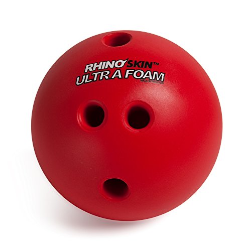 Champion Sports Foam Bowling Ball: 1 lb Rhino Skin Soft Balls for Training & Kids Games, Red