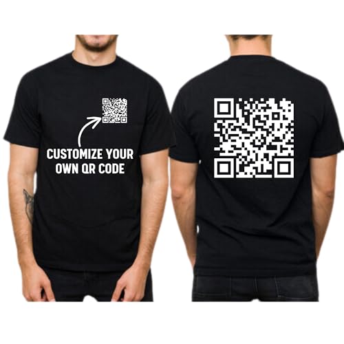 Personalized QR Code Shirt, Custom Your Own Shirts, Shirt for Men Women, Funny QR Code T-Shirt, Custom Code Tee Multicolor