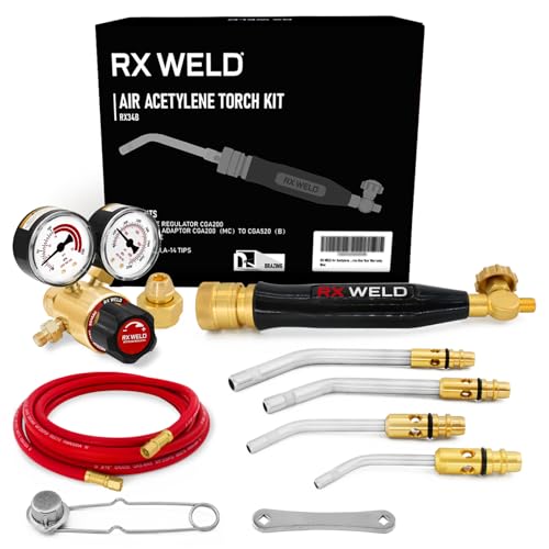 RX WELD Air Acetylene Torch Kit Fuel Gas kit Professional Series One Year Warranty