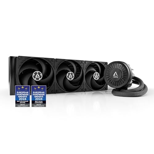 ARCTIC Liquid Freezer III 360 - CPU AIO Water Cooler, Water Cooling PC, Intel & AMD, Efficient PWM-controlled pump, Fan: 200–1800 rpm, LGA1851 and LGA1700 Contact Frame - Black