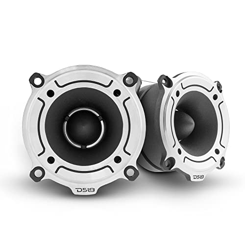 DS18 PRO-TW120 Super Bullet Tweeter in Silver 3' Aluminum Frame and Diaphragm 240W Max 120W RMS 4 Ohms Built in Crossover - PRO Tweeters are The Best in The Pro Audio and Voceteo Market (Pair)