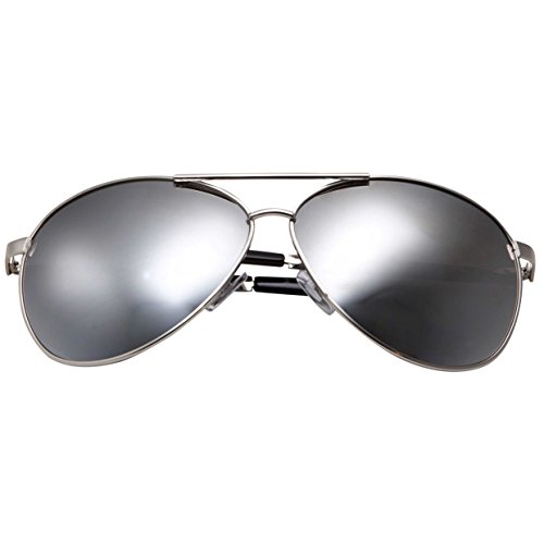 grinderPUNCH - Big XL Wide Frame Extra Large Aviator Sunglasses Oversized 148mm Silver Mirrored