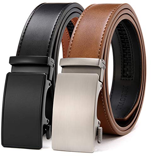 CHAOREN Brown Belt Men 2 Pack - Meet Almost Any Occasion and Outfit (35mm)