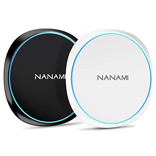 NANAMI Fast Wireless Charger [2 Pack] - Qi Certified Wireless Charging Pad 7.5W for iPhone 15/14/14 Pro Max/SE 2022/13/12/11/XS/XR/X/8,10W for Samsung Galaxy S24/S23/S22/S21/S20/Note 20, Airpods Pro