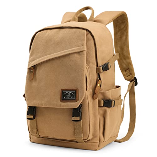 XINCADA Canvas Backpack Laptop Backpack Vintage Backpack Casual Daypack Travel Rucksack for Men Women