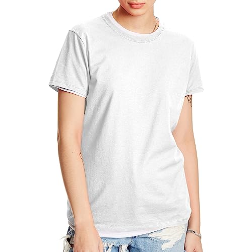Hanes Women's Perfect-T Short Sleeve T-Shirt, White, Small