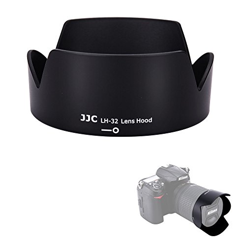 JJC Reversible Dedicated Lens Hood Shade for Nik AF-S DX 18-140mm f/3.5-5.6G ED VR, AF-S DX 18-105mm f/3.5-5.6G ED VR, AF-S DX 18-135mm f/3.5-5.6G ED IF, Nikon HB-32 Replacement Lens Hood