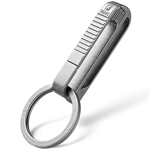 FEGVE Titanium Duty Belt Key Holders, Quick Release Keychain with Keyring for Keys,Gifts for Men Dad