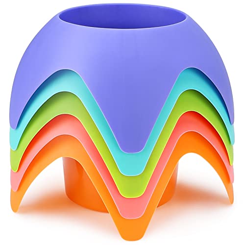 Beach Vacation Accessories Essentials - Beach Sand Coasters Drink Cup Holders, Beach Trip Must Haves for Women Adults Family Friends(Multicolor, 5 Pack)