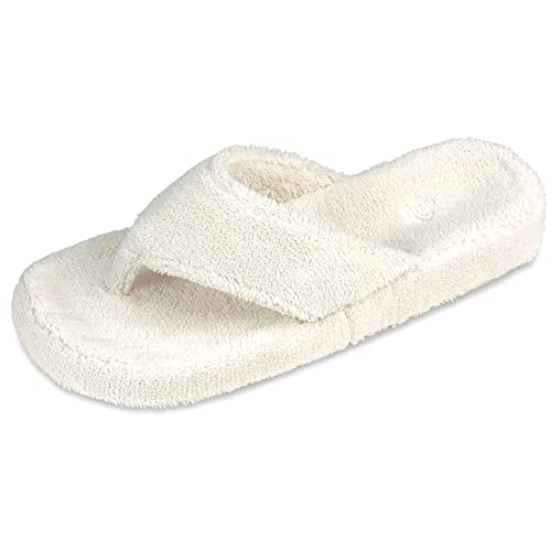 Acorn Women's Spa Thong Slipper, Natural, 8-9